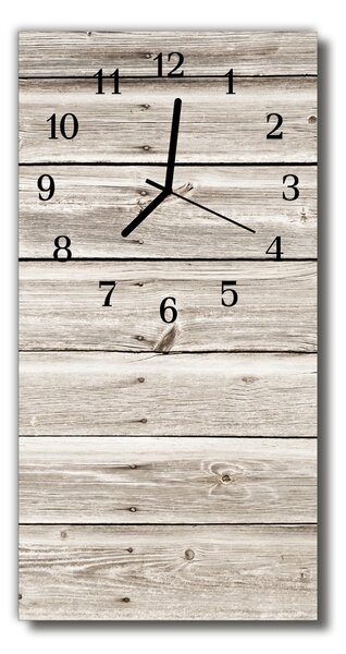 Skleněné hodiny vertikální Bílé dřevo 30x60 cm