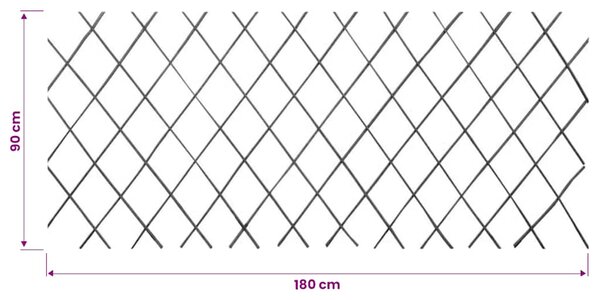 Vrbový trelážový plot 5 ks 180 x 90 cm 140395