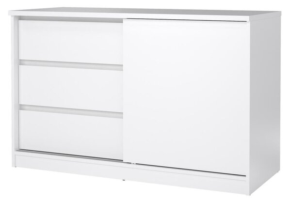 Komoda Simplicity 118,9 x 50 x 75,6 cm, bílý lesk