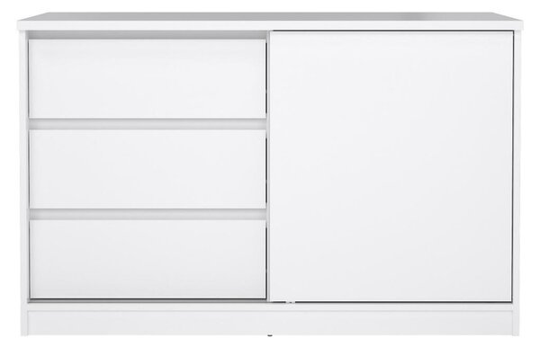 Komoda Simplicity 118,9 x 50 x 75,6 cm, bílý lesk