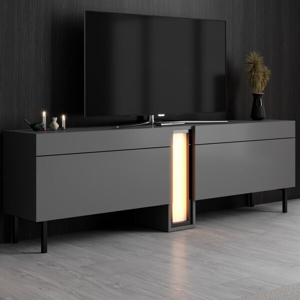 TV stolek/skříňka Novium 3 (antracit). Akce -21%