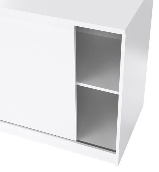 Komoda Simplicity 118,9 x 50 x 75,6 cm, bílý lesk