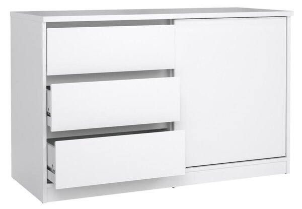 Komoda Simplicity 118,9 x 50 x 75,6 cm, bílý lesk