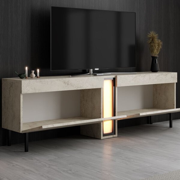 TV stolek/skříňka Novium 3 (travertin). Akce -15%