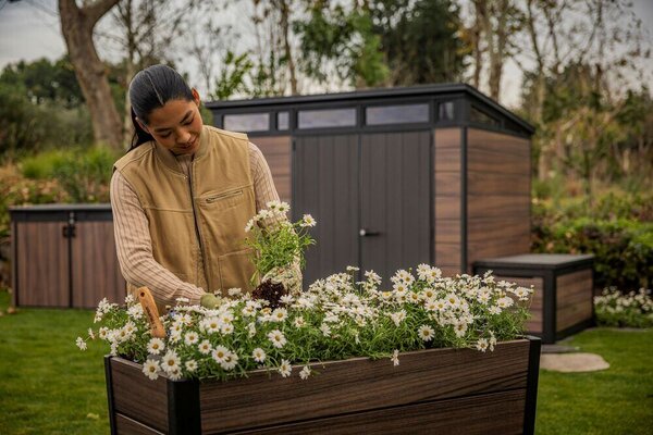 Deco Elevated Garden Bed Květináč 156 x 113 x 47 cm, walnut KETER 263873