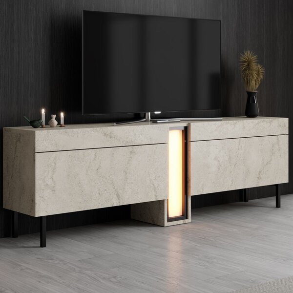 TV stolek/skříňka Novium 3 (travertin). Akce -15%