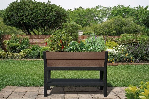 Deco Elevated Garden Bed Květináč 156 x 113 x 47 cm, walnut KETER 263873
