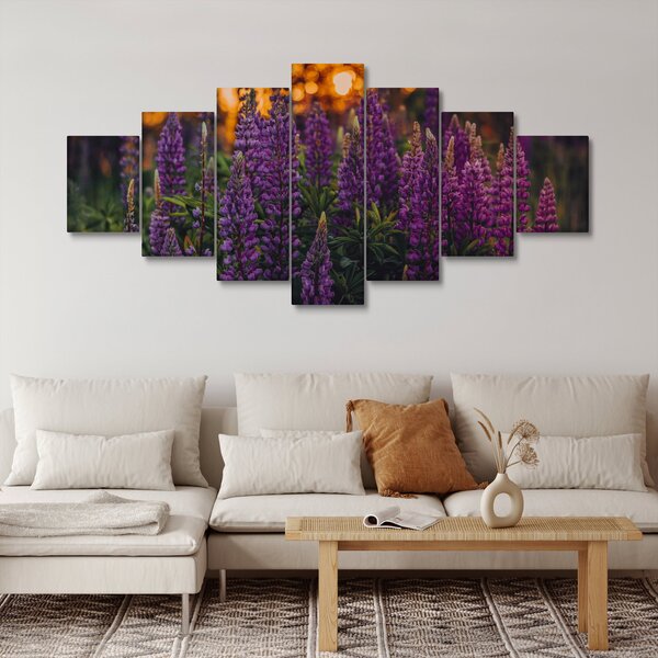 Obraz květů vlčího bobu (210x100 cm)