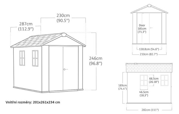 Apex Zahradní domek 9x7,5, ashwood KETER 263957