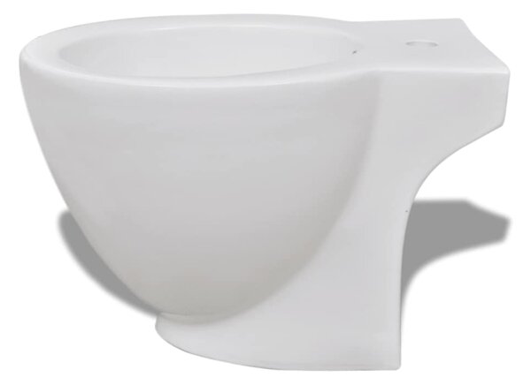 Kulatý bidet volně stojící, bílý, vysoce kvalitní keramika 140665