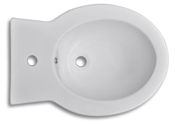 Kulatý bidet volně stojící, bílý, vysoce kvalitní keramika 140665