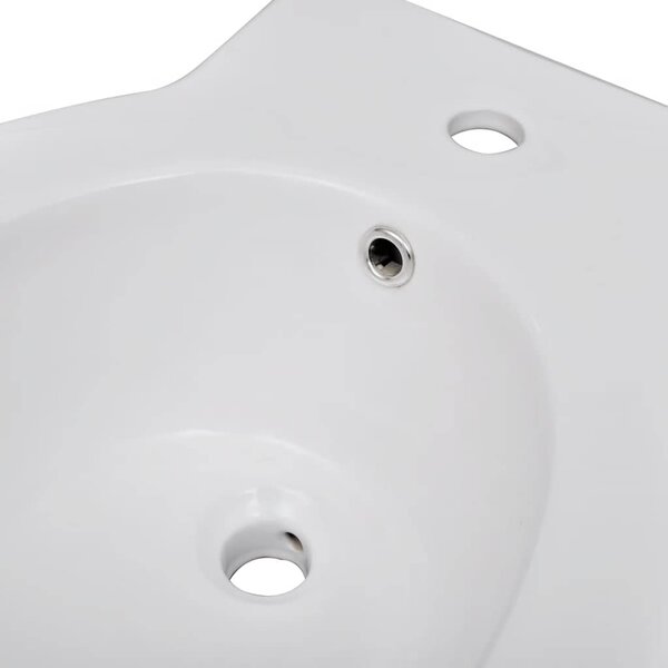 Kulatý bidet volně stojící, bílý, vysoce kvalitní keramika 140665