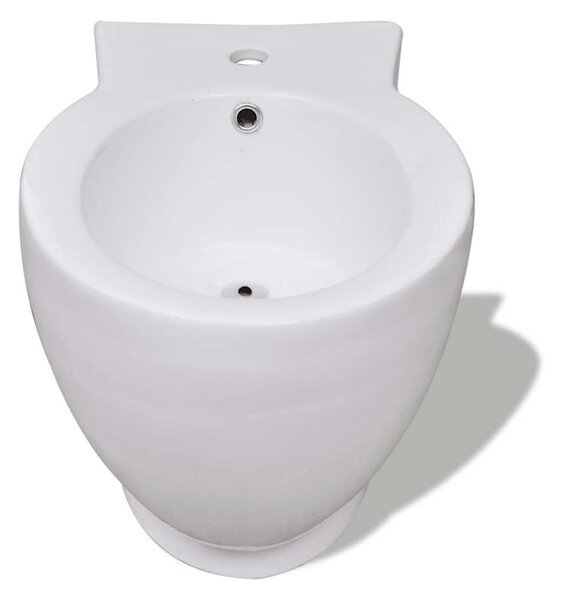 Kulatý bidet volně stojící, bílý, vysoce kvalitní keramika 140665