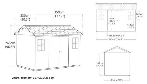 Apex Zahradní domek 11x7,5, ashwood KETER 263959