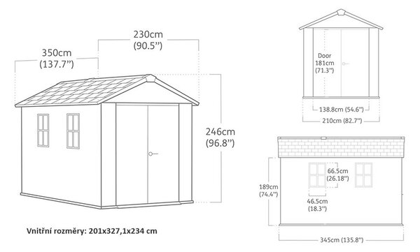 Apex Zahradní domek 11x7,5, ashwood KETER 263959