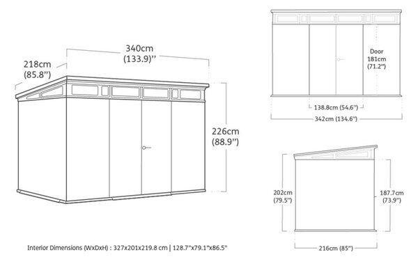 Pent Signature Zahradní domek 11x7, storm grey KETER 263853