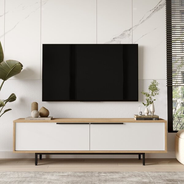 TV stolek/skříňka Onisko 1 (dub + bílá). Akce -14%