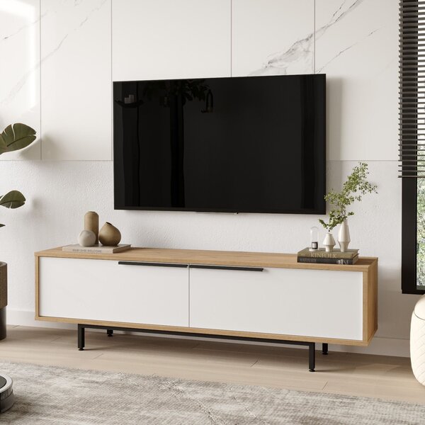 TV stolek/skříňka Onisko 1 (dub + bílá). Akce -14%