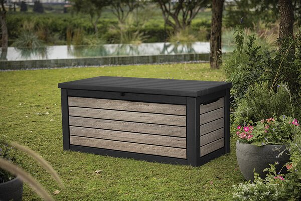 Signature horizontal Zahradní úložný box 630 l, ashwood KETER 261894