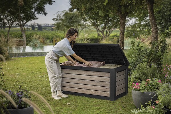 Signature horizontal Zahradní úložný box 630 l, ashwood KETER 261894