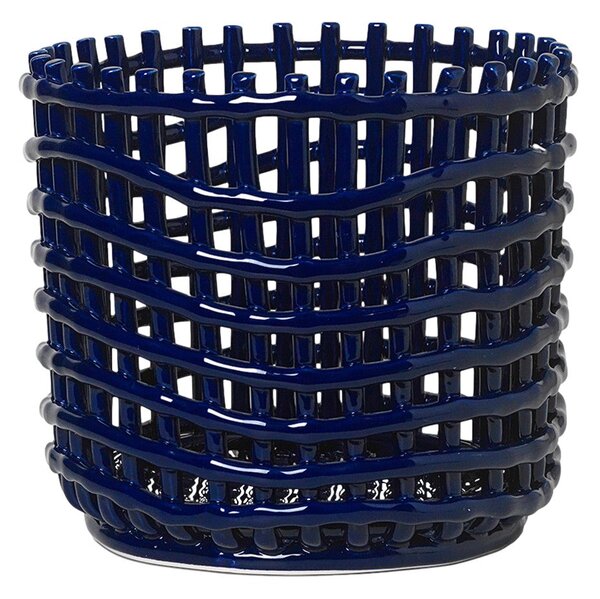 FERM LIVING Košík Ceramic Large, Blue