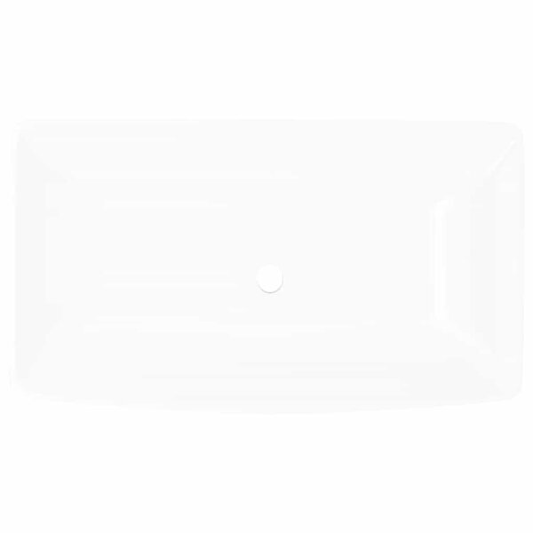 Luxusní keramické obdelníkové umyvadlo - 71 x 39 cm - bílé 140691