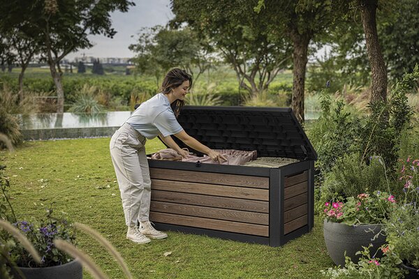 Signature horizontal Zahradní úložný box 630 l, walnut KETER 261893