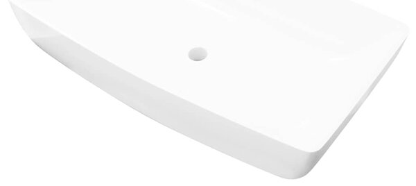 Luxusní keramické obdelníkové umyvadlo - 71 x 39 cm - bílé 140691