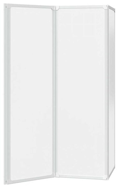 Vanová zástěna 141 x 132 cm 3 skládací panely 140785