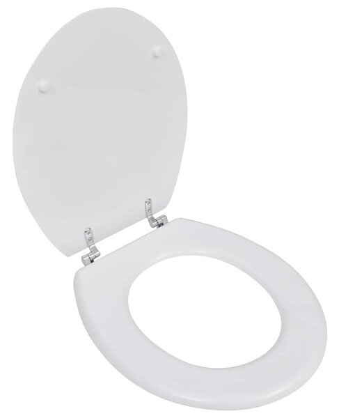 WC sedátko MDF s víkem jednoduchý design bílé 140801
