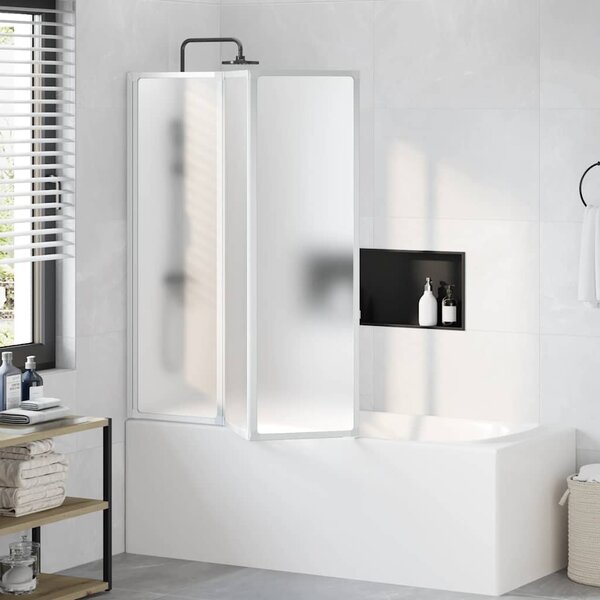 Vanová zástěna 141 x 132 cm 3 skládací panely 140785