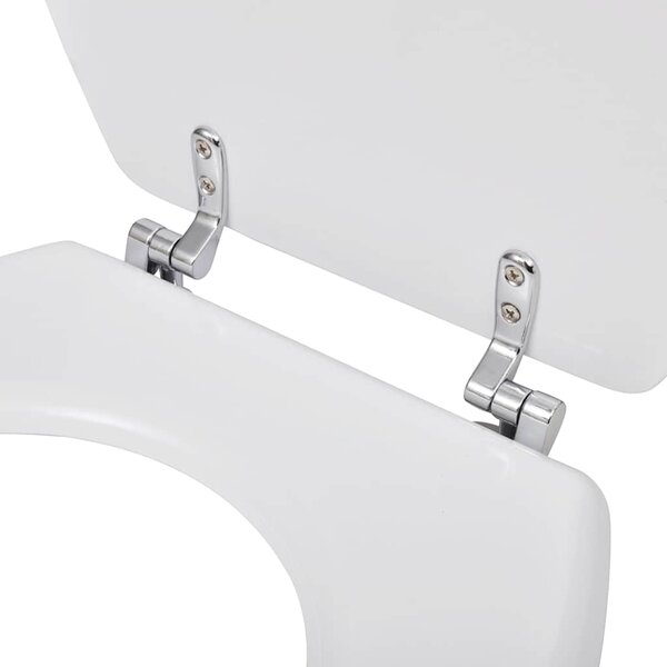 WC sedátko MDF s víkem jednoduchý design bílé 140801