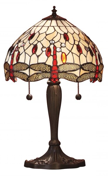 Dragonfly beige stolní lampa Tiffany 64086