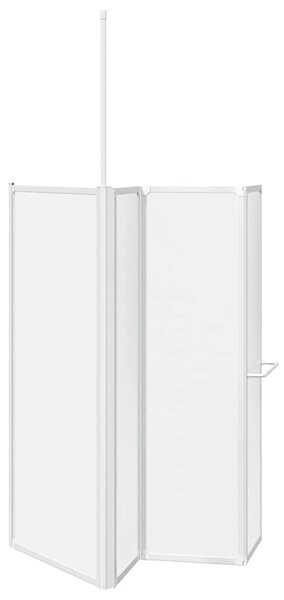 Sprchová a vanová zástěna tvar L 70x120x137cm 4 panely skládací 140787