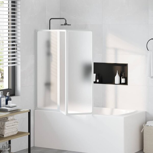 Sprchová a vanová zástěna 117 x 120 cm 3 panely skládací 140784