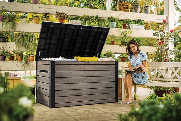 Signature horizontal Zahradní úložný box 870 l, ashwood KETER 261796