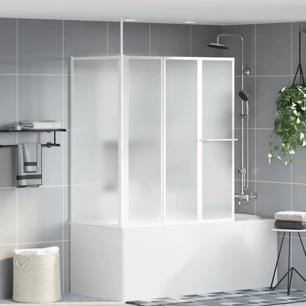 Sprchová a vanová zástěna tvar L 70x120x137cm 4 panely skládací 140787