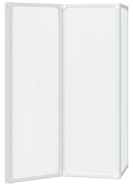 Sprchová a vanová zástěna 117 x 120 cm 3 panely skládací 140784