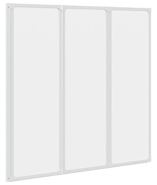 Sprchová a vanová zástěna 117 x 120 cm 3 panely skládací 140784