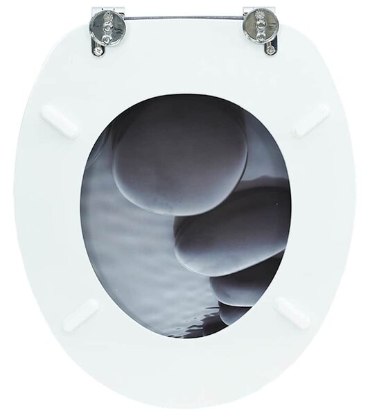 WC sedátko MDF s víkem design kameny 140804