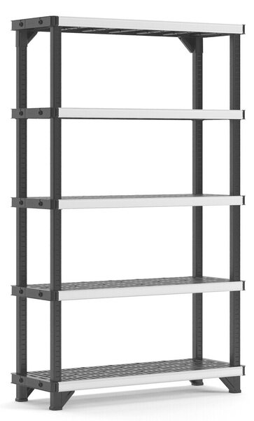 Fused Regál, 5 polic, plast/kov, černý KETER 260370​