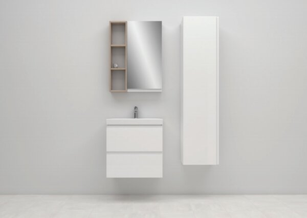 Cersanit - SET skříňka + umyvadlo, bílý lesk, Moduo Slim 50, S801-229-DSM