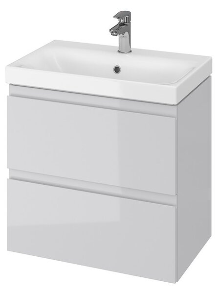 Cersanit - SET skříňka + umyvadlo, šedý lesk, Moduo Slim 60, S801-226-DSM