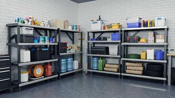Fused Regál, 5 polic, plast/kov, černý KETER 260370​