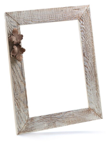 Dřevěný rám color bílá 30x40 cm (Rám: Cena sklo 2mm+deska foambord 3mm)