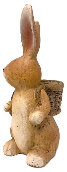Zajíc s nůší velký 45 x 23 cm, hnědý PRODEX 25176