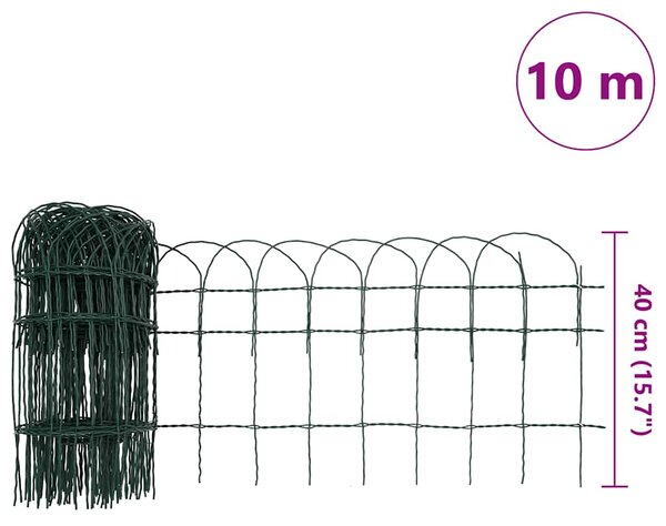 Zahradní plot práškované železo 10 x 0,4 m 141071