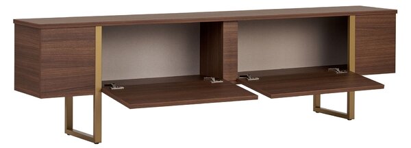 TV stolek/skříňka Ontera (ořech + zlatá). Akce -16%