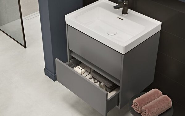 Cersanit - Crea skříňka pod umyvadlo 60cm, šedá, S924-016