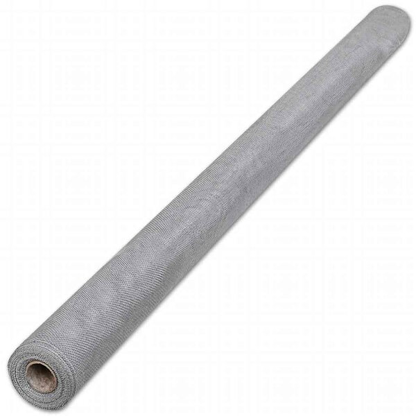 Síť proti hmyzu hliník 100 x 500 cm stříbrná 141157